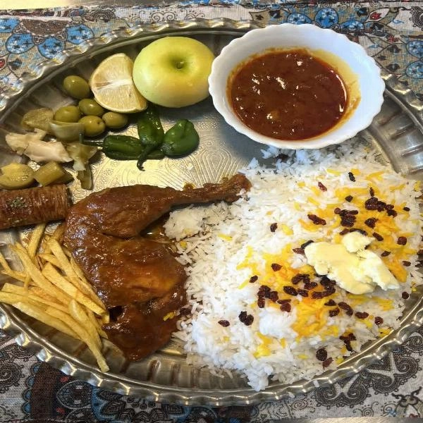 زرشک پلو با مرغ سس پز ران - 1